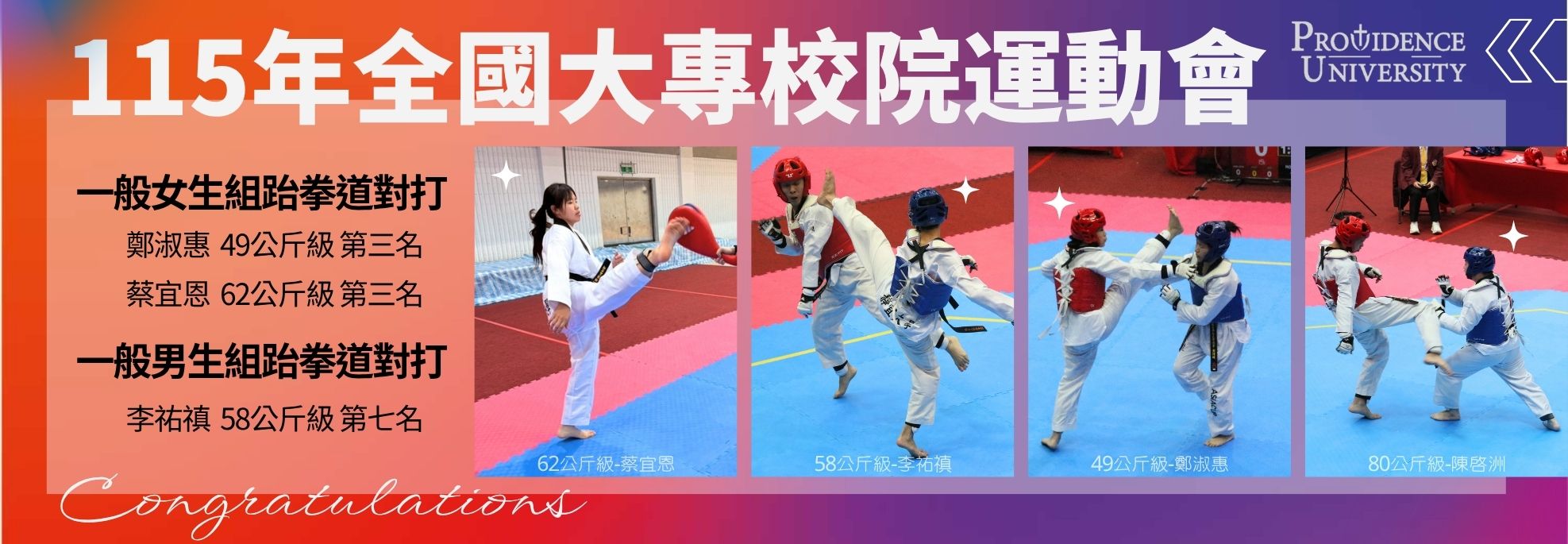 Link to 115全大運靜宜大學跆拳道社榮獲佳績